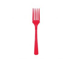 Amscan International 552290–40 Couverts Pk24 Fork-sccutlery fourchettes PK10 : Apple Rouge
