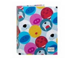 Blackfit8 Classeur Folio avec 4 anneaux et dos dos (Safta 511611657)