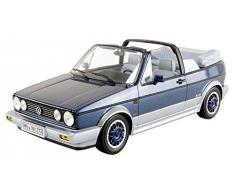 Norev - Miniature Voiture Volkswagen Golf 1 Cabriolet Bel Air 1992 Echelle 1/18, 188404, Bleu/ Argent