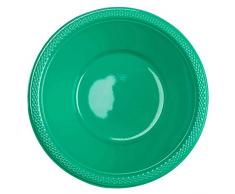 Amscan International 552286–03 Plastique solide Bol, Vert, 355 ml