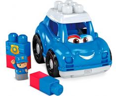 Mega Bloks First Builders Véhicule de Police, jeu de voiture et de blocs de construction, 6 pièces, jouet pour bébé et enfant de 1 à 5 ans, GCX08
