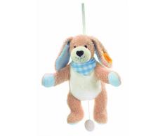 Steiff 238017 - Peluche Chien bonne nuit avec boîte à musique Bleu