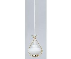 Rulke Rulke010546 Pétrole Lampe à Suspension avec Bordure de Laiton