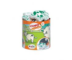 Aladine - Stampo Minos Animaux de la Ferme - Kit Tampons Enfant - Activités Manuelles Fille et Garçon - Encre Lavable - Jouets et Jeux Créatifs - Boîte de Tampons + Grand Encreur Inclus - Dès 3 ans
