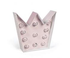 LA Nina – Kit de Construction Lampe Couronne, 17.5 x 17 x 5 cm, Couleur Rose (60402)