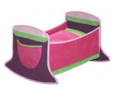 roba 98635 poupée Lit Bébé sur Toile avec côtés en Tissu/Doublure Carte/Poches latérales/Pliable 34 x 45 x 50 cm