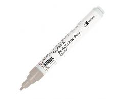 KREUL 16575 Stylo-Bille Chalky en Verre et Porcelaine avec Effet Craie, Opaque, résistante à la lumière, Pointe Ronde avec épaisseur de Trait 2-4 mm, Noble Nougat, Marron