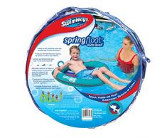 SwimWays - 6046299 - Spring Float Kids Boat - Matelas Gonflable de Piscine Semi Immergé en Tissu Pour Enfants - Couleur Aléatoire