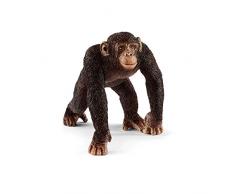 Schleich- Figurine Chimpanzé mâle Wild Life, 14817, Multicolore