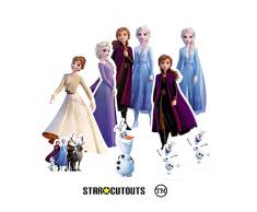 Star Cutouts Ltd TT019 Décoration de table avec décorations de table Anna, Elsa et Olaf parfaites pour les fans, les collectionneurs, les fêtes et les événements Multicolore