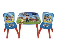 ARDITEX - 059497 - Ensemble Table - 50 X 50 X 44 Cm/2 Chaises en Bois - 27 X 27 X 52 Cm - La Pat Patrouille/Frozen