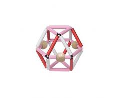 Bass & ‿B83088 Jouet de Dentition en Bois Fraise Rose