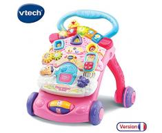 VTech - Super Trotteur Parlant 2 en 1 Rose – Trotteur interactif pour apprendre à marcher