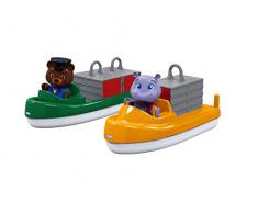 AquaPlay - 255 - Bateau à Conteneur + Bateau de Transport + 2 Figurines