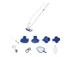 Bestway 58237 Kit dentretien Deluxe avec skimmer de surface, tête de balai aspirateur, tuyau 7,5 m et épuisette