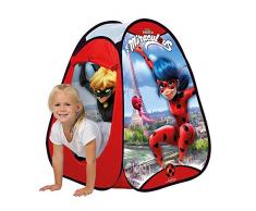 John 76044-Pop Spielzelt Kinderzelt, Wurfzelt, Spielhaus mit gedrucktem Motiv für Kinder Tente Pop-Up de Jeu Miraculous Ladybug, 76044, Multicolore