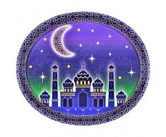 Amscan 591962 Lot de 8 assiettes ovales en papier 30 cm