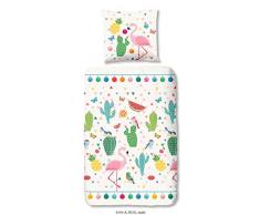 Good Morning Parure de lit 2 pièces Housse de Couette 140 x 200 cm Taie doreiller 60 x 70 cm Hug 6141.99.01 Multi