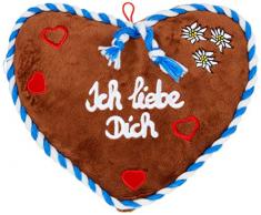 Unbekannt Sunny Toys 32997 Peluche Coussin cœur Marron