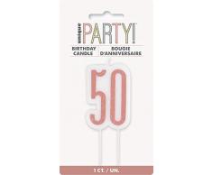 Unique Party- Bougie, 84986, Rose Gold