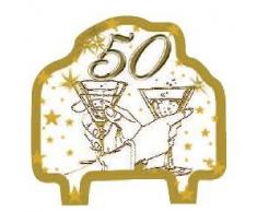 Givi Italia 51244 jubilé dor décoré de bougies, Multicolore, 9 cm