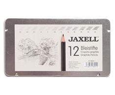 Honsell 8000 Jaxell Lot de 12 crayons à papier en métal laqué Noir