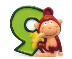 amscan - 551799 - Bougie Chiffre 9 Safari