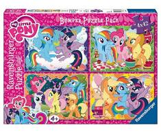 Ravensburger Italy - 06857 9 - Puzzle en Carton - Disney Princess Bumper Autocollant My Little Pony 4x42 Pezzi