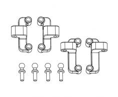 Carson 500405353 - Modélisme Accessoires : Support x10eb Haut du Bras de Suspension, Avant/arrière, Lot de 4