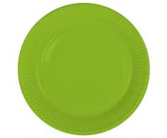 Folat Assiettes Jetables Couleur Vert Citron, 50605