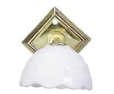 Rulke Rulke010352 Support Mural en Laiton avec Abat-Jour en Porcelaine