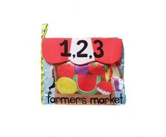 Manhattan Toy Cahier dactivités-Marché de producteurs-Jouet pour bébé, 214390, Multicolore, 8.5 x 6 x 1