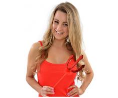 amscan 844063-55 Mini Fourchette à Paillettes Rouge