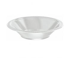 amscan International 355 ml Plastique Bol (Silver Sparkle)