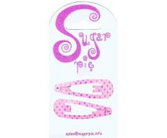 Sucre à Tarte S01 C084 décoré Snap Clips avec Spots, Assortis, Large