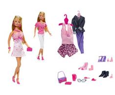 Simba - 105736015 - Poupée Steffi Love - Lolly Mega Fashion - + 4 Tenues - + 45 Accessoires