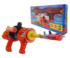 ALLKINDATHINGS Immortal Fighter Air Alimenté Lanceur Shooter Fun Blaster Pistolet Jouet Rouge