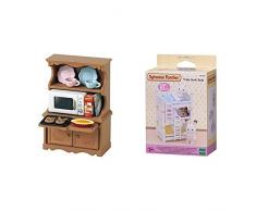 Sylvanian Families - 3561 - Ensemble Cuisine et Four - Mini-Poupée & Triple Bunk Beds Families Lits Superposés à 3 Couchettes Bébés-Poupées et Accessoires, 4448, Multicolore