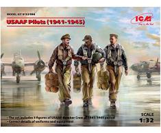 ICM- USAAF Pilots (1941-1945) (3 Figures) Statuette, 32104, Gris
