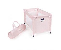 LA Nina 65019 Lit de Voyage pour poupée Rose