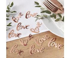 Ginger Ray - Décoration de Table en Or Rose - Confettis pour fête de Mariage