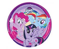 amscan- Assiettes en Carton, 9902507, Mixtes