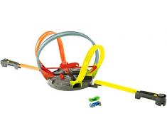 Hot Wheels Roto Revolution Circuit Interactif Ultra-Rapide, Coffret de Jeu pour Petites Voitures, 2 lanceurs et 2 Véhicules Inclus, Jouet pour Enfant, FDF26