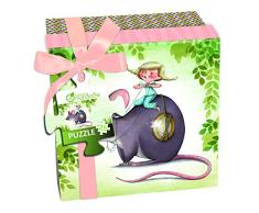 Avenue Mandarine 62420O - Un puzzle 25 pièces et un poster 25x25 cm servant de guide, La petite souris