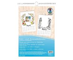 Ursus 6160000 Calendrier de coloriage avec Motifs de Plantes Blanc Format A4