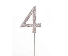 Gifts SHATCHI-792 Décoration de gâteau 4 All Occasions Limitée Argenté