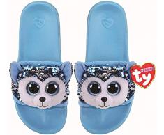 Ty - TY95602 - Claquettes Peluche à sequins Slush le chien - Pointure 30