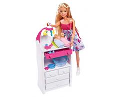 Simba - 105733333 - Steffi Love - Poupée et Mini Poupée - Steffi Enceinte Jumeaux - Accessoires + 2 Bébés Inclus - 29 Cm