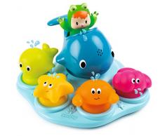 Smoby - 110608 - Cotoons Ile de Bain - Jouet Bain - 4 Personnages avec Fonction Gicleur dEau