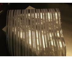 Givi Italia 61170 Chemin de Table avec Bandes argentées, Blanc, 30 x 3 cm